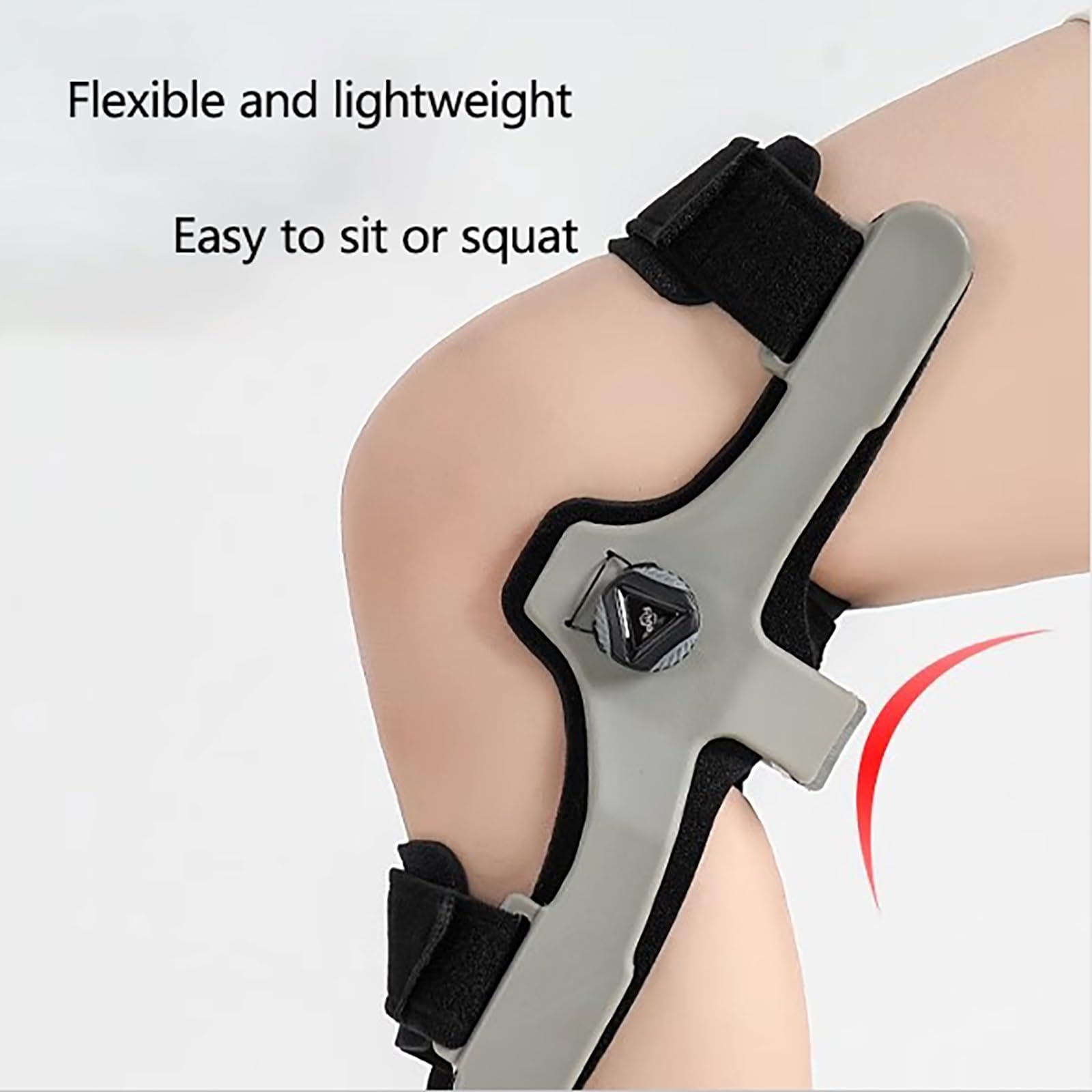 Genérico Rodillera for hiperextensión de Rodilla, órtesis de Rodilla Fija Ajustable, con Correa Fija y Forro Suave antidesgaste, for hiperextensión de Rodilla(Left,M)