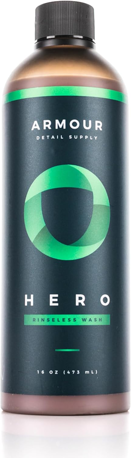 Armour Detail Supply HERO Rinseless Car Wash - Eco-Friendly Alternative to Soap Car Washes, Safe on all Vehicles, Deep Cleaning - 16 Oz