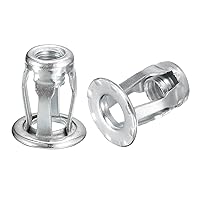 Vista 10 de uxcell Tuercas de gato M5, 5 tuercas roscadas de acero al carbono para metal fino, longitud de 0.724 in