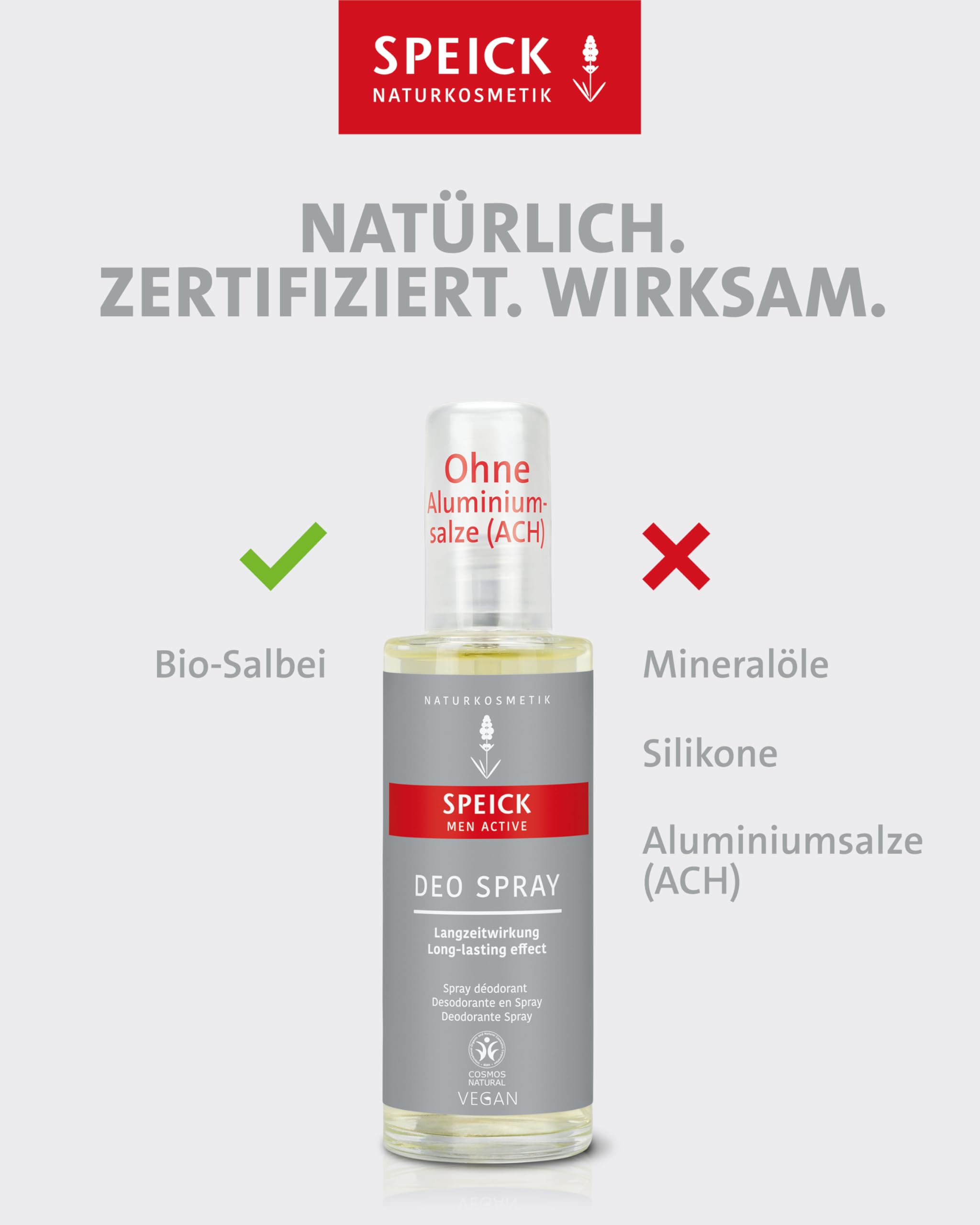 5x Speick Men Active Deo Spray 5x 75 ml