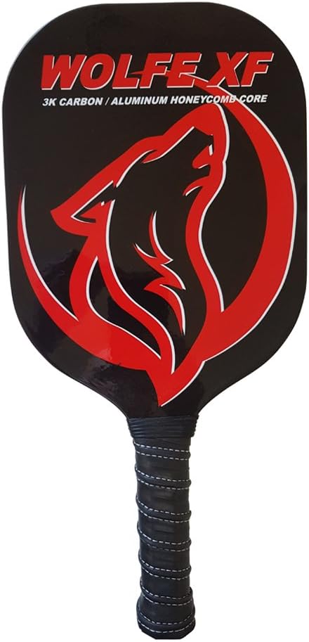 Wolfe XF Pickleball Paddle - Edgeless Made with Graphite and Wrapped in Carbon Fiber - USAPA Approved for Tournament Play - Includes Case
