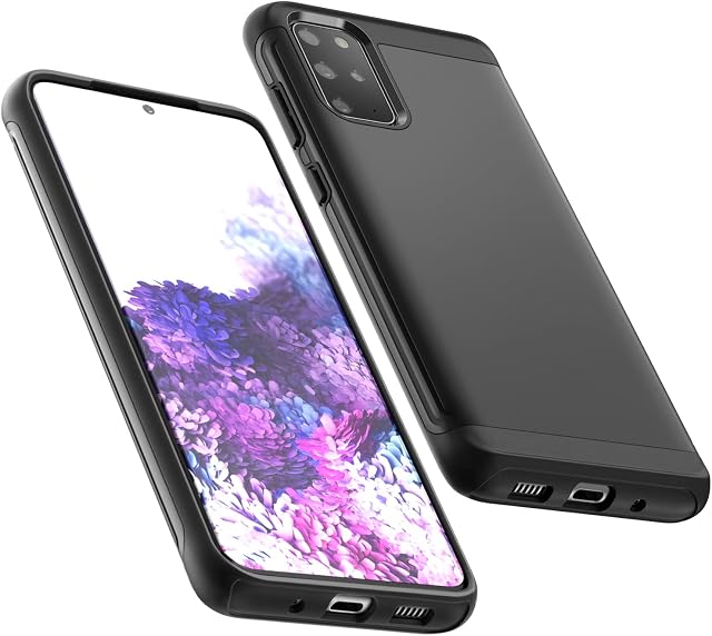 JETech Heavy Shockproof Case for Samsung Galaxy S20 (NOT for S20 Plus +), Dual Layer Rugged Protective Phone Cover with Shock-Absorption (Black)