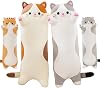 AMOZO Long Cat Plush Pillows, Cute Cat Stuffed Animal Kitten Soft Huggable Cat Plush Toys Pillow for Kids and Adults, 1pcs, 50cmOrange