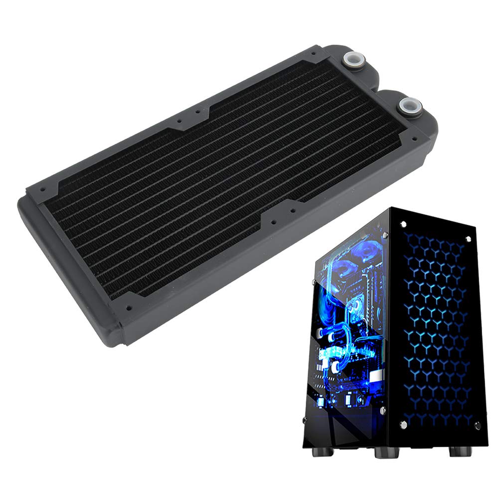 Radiatore per raffreddamento ad acqua per dissipatori di calore per PC, raffreddatore ad acqua per CPU in rame con design a 14, separatore d’acqua integrato per apparecchiatur