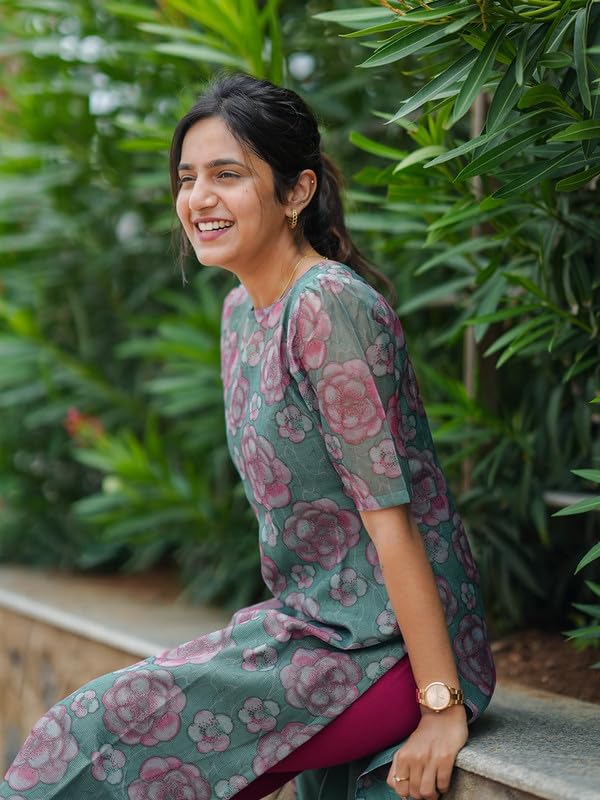 Image of Sun Fashion And Lifestyle Women's Chanderi Stitched Printed Kurti