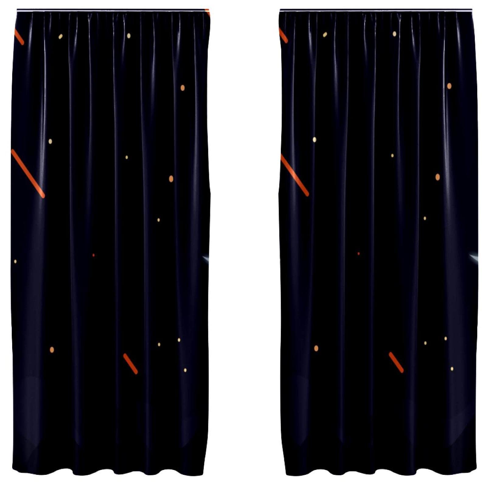 Cortinas opacas infantiles con diseño de luna para habitación infantil de 55x84 pulgadas