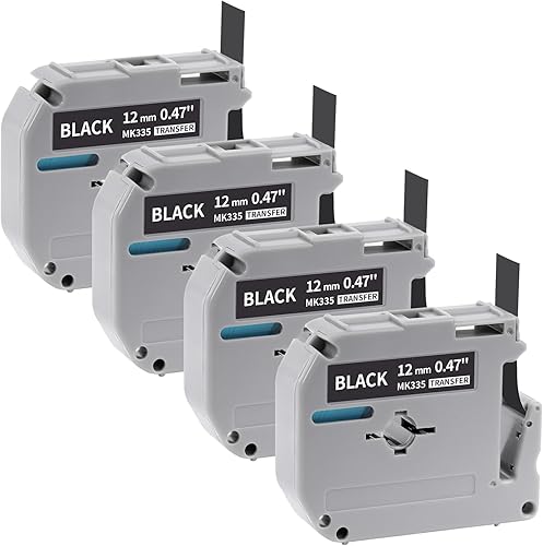 Miniatura 7 de Fimax - Cinta de etiquetas de repuesto compatible para Brother P-Touch M Tape M231 MK231 MK-231, 0.47 pulgadas, para usar con Brother P-Touch