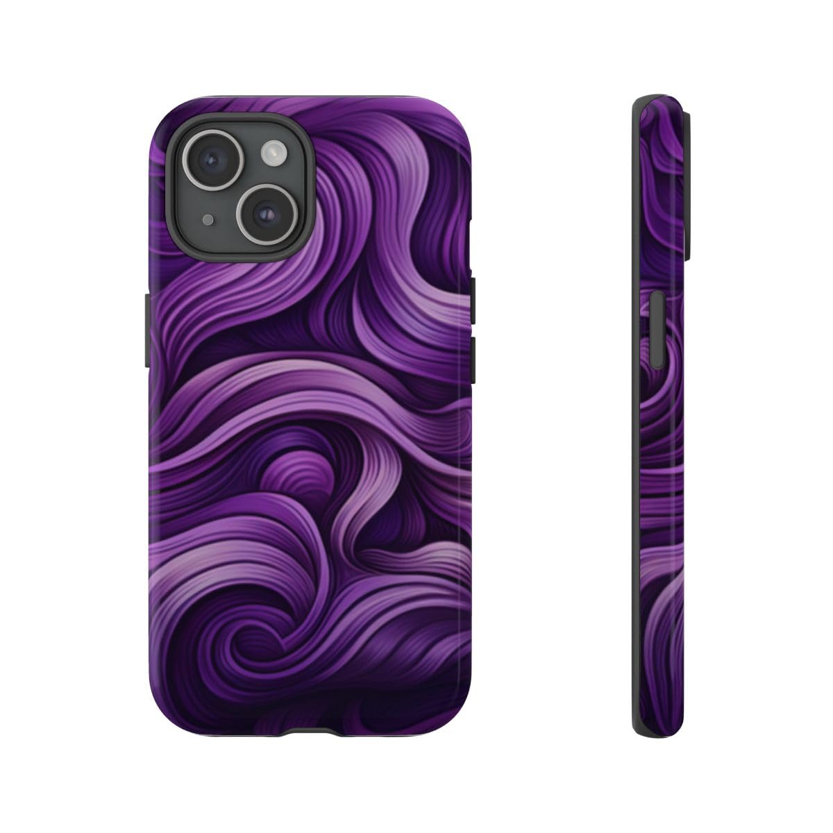 Coque iPhone 15 vague violette pour protéger contre les rayures - 4