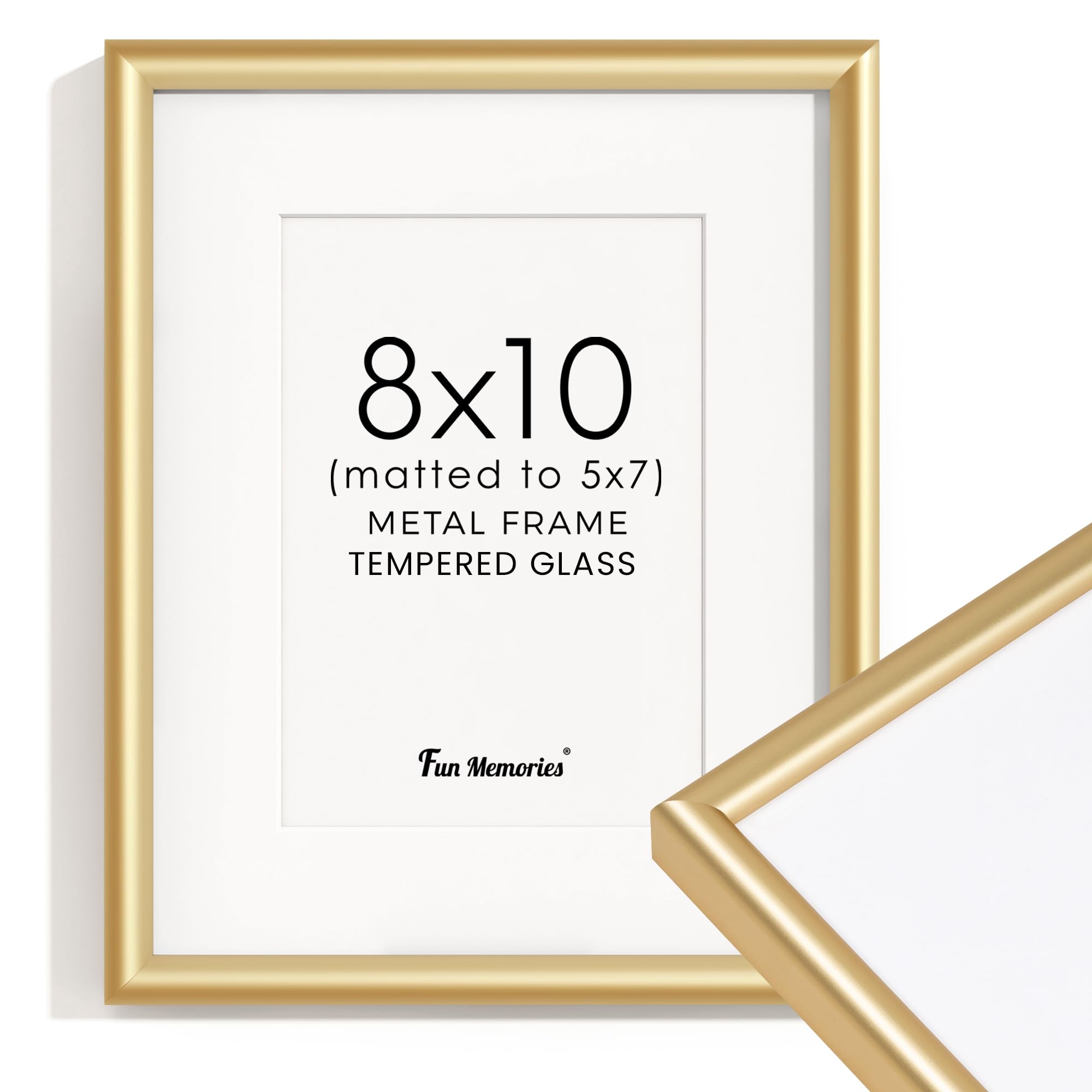Amazon.com - Fun Memories 8x10 Picture Frame Gold, Aluminum