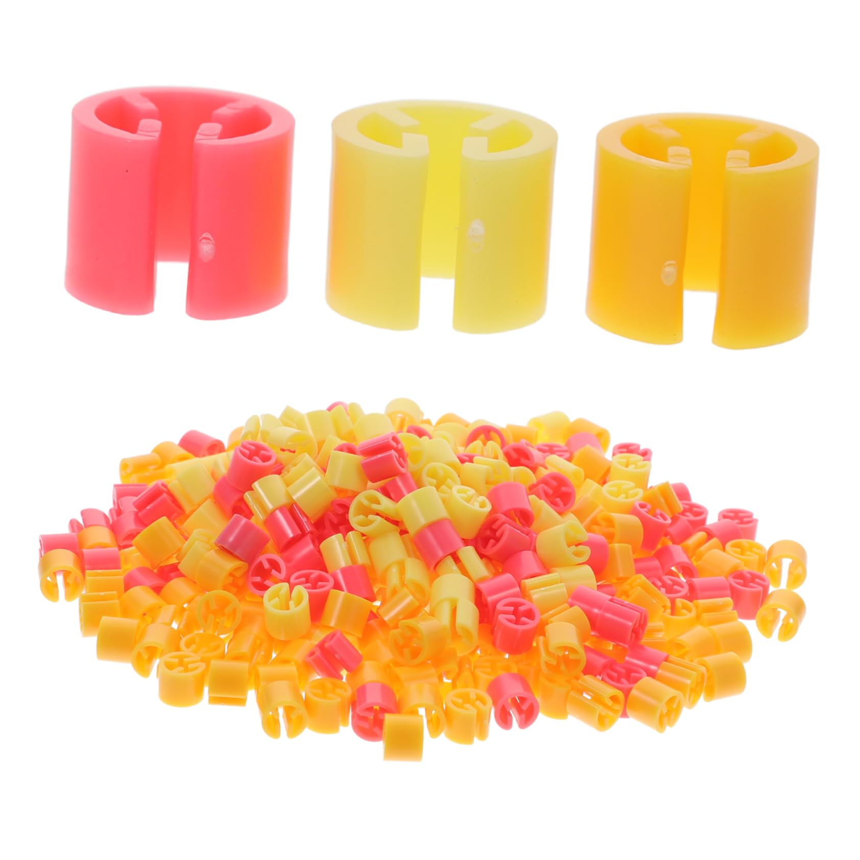 Étiquettes de taille rose pêche et orange pour organiser le dressing de toute la famille