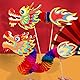 EXCEART 4 Stücke Chinesisches Neujahr Drachen Laterne Girlande DIY Papierlaterne Neujahrslaterne Papier Hängedeko 2024 Chinesisches Neujahr Dekoration Silvester Party Deko Ornament Gartendeko