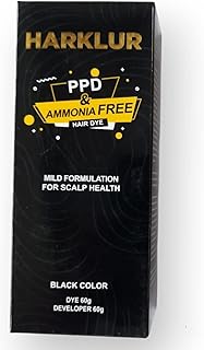 Harklur Black Hair Dye | PPD &amp; Ammonia Free | Long-Lasting Natural Black Hair Color | Gentle on Scalp &amp; Dermatologically T...