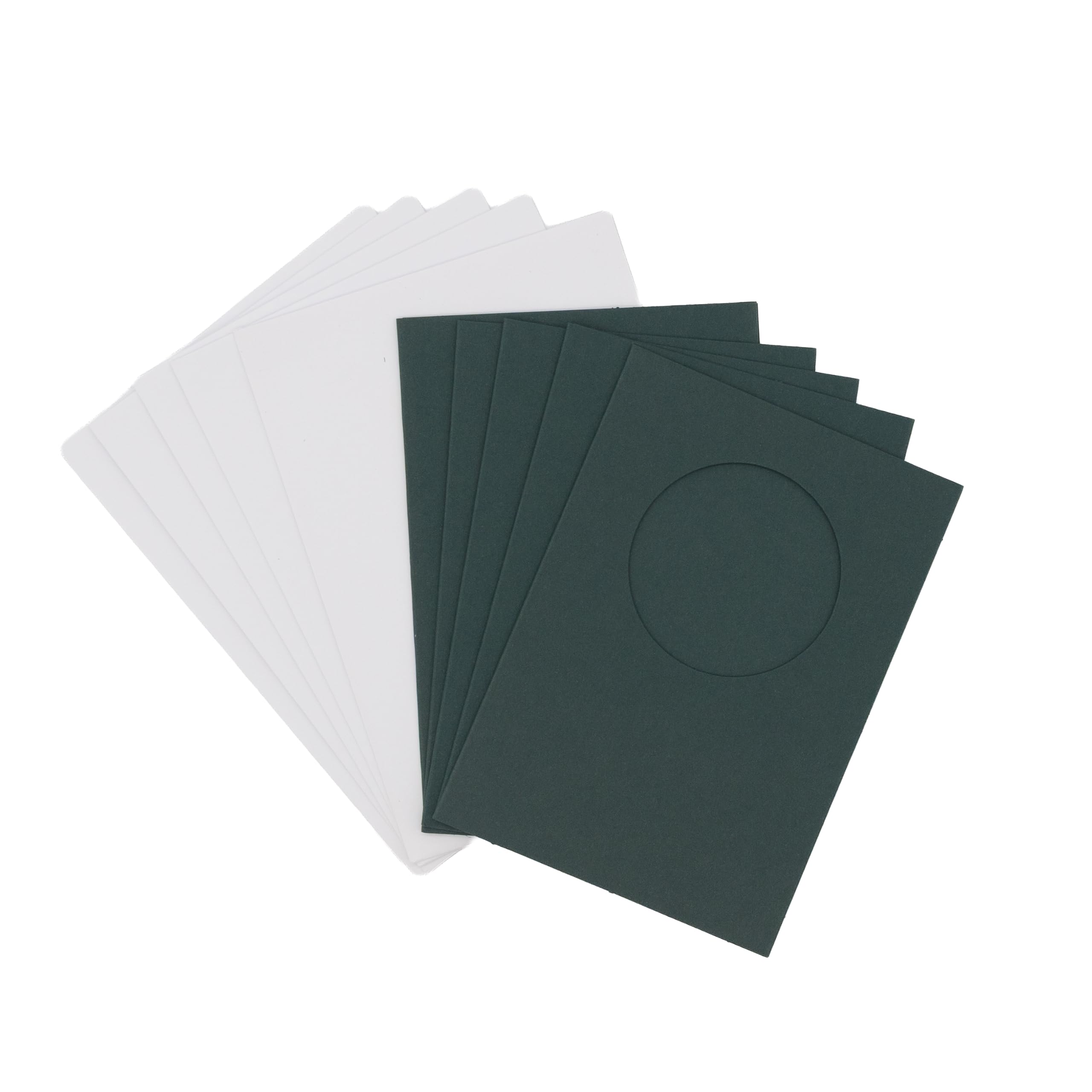 Round Aperture A6 Cards - Green (Pack of 5)