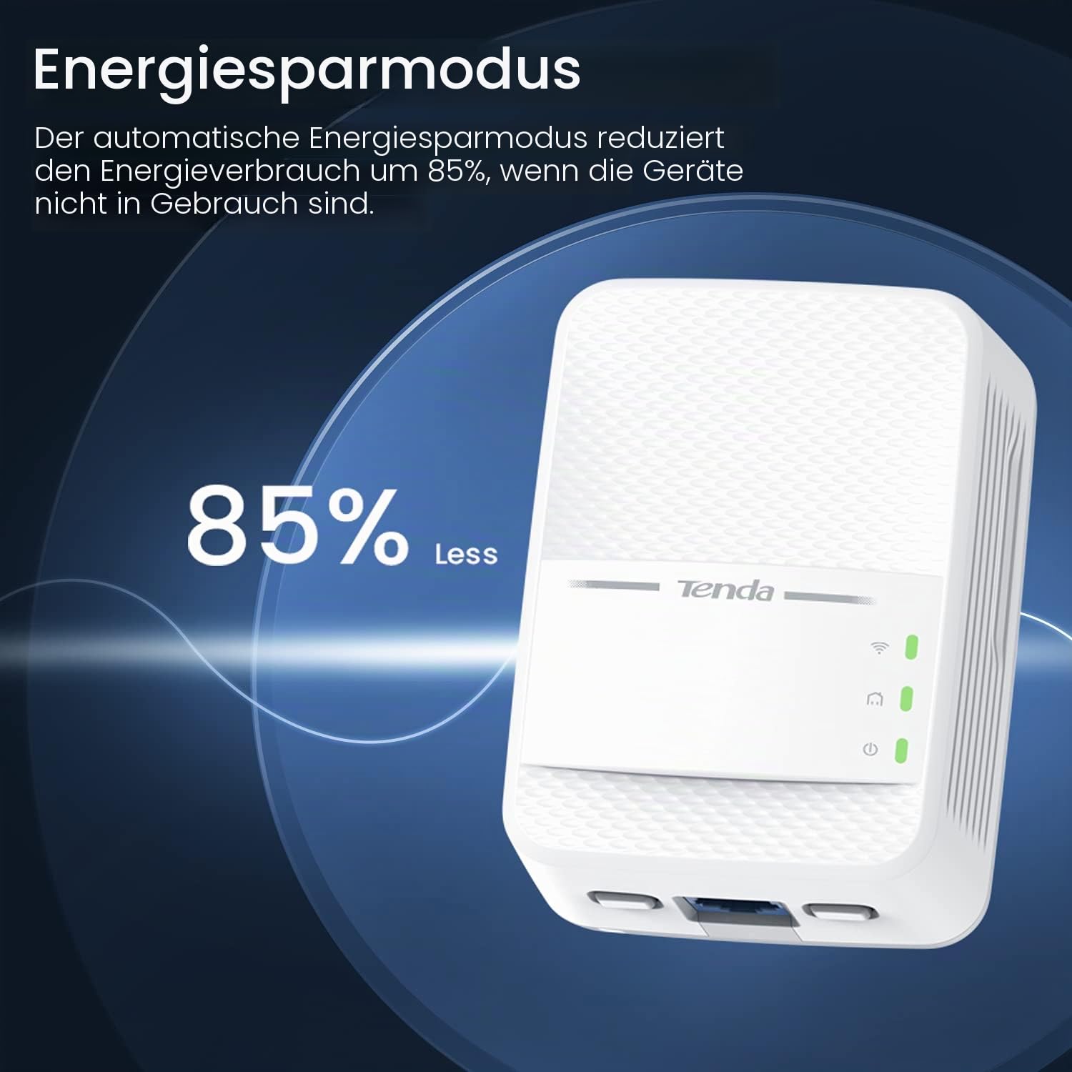Tenda PH10 Powerline Adapter Kit AV1000 + AC750 WLAN Gigabit Steckdose (1000 Mbit/s LAN+ 750 Mbit/s WiFi, Homeplug AV2, 2 Gigabit Ports, Plug & Play, ideal für Kamera, IPTV, Xbox)