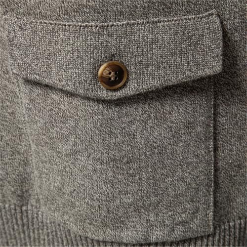 Men's V-Neck Knit Cardigan Button Sweater Relaxed Style for Layering Looks3
