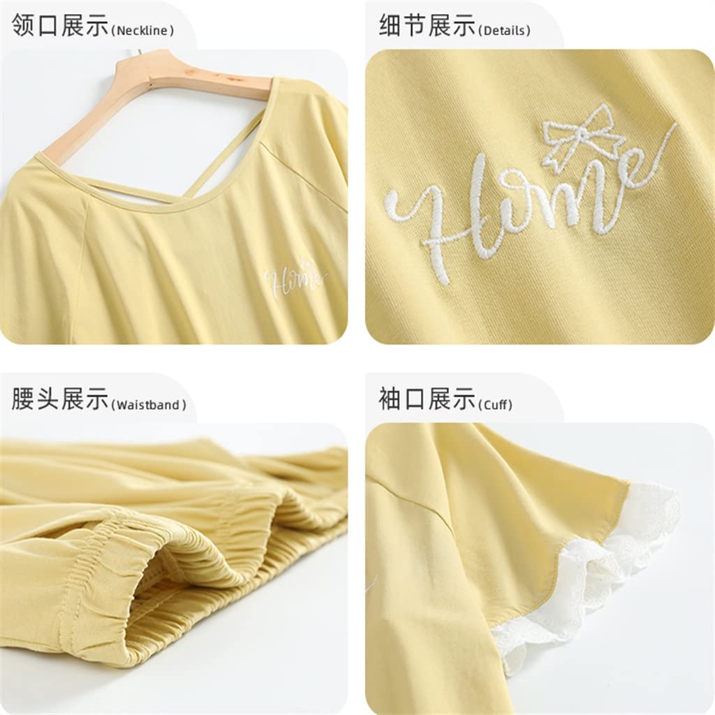 RWRAPS Sommer-Modal-Shorts mit kurzen Ärmeln für Damen, dünne Sommer-Eisseide, kühler Sommer-Casual-Homewear-Anzug (Farbe: Gelb, Größe: XL-Code) (Gelber XXL-Code)