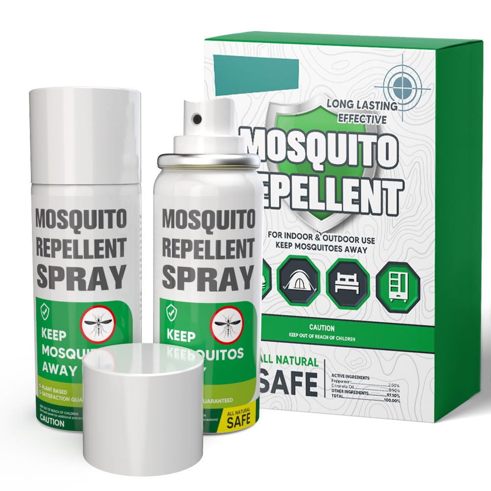 Fasderceg Mosquito Repellent Outdoor Patio,Mosquito Repeller, Powerful Natural Mosquito Repellent for Kids/Adults, Mosquito Control for Camping/Patio/Yard/Travel, Indoors Mosquito Repeller 2P