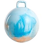 U&C Planet Hopper Ball 20 inches Bouncy Ball with Handle for Kids Age 5-9 Clouds Hoppity Hop Sit and Bounce Jumping Hopping with Pump and Gift Box Great Gift for Birthday Christmas