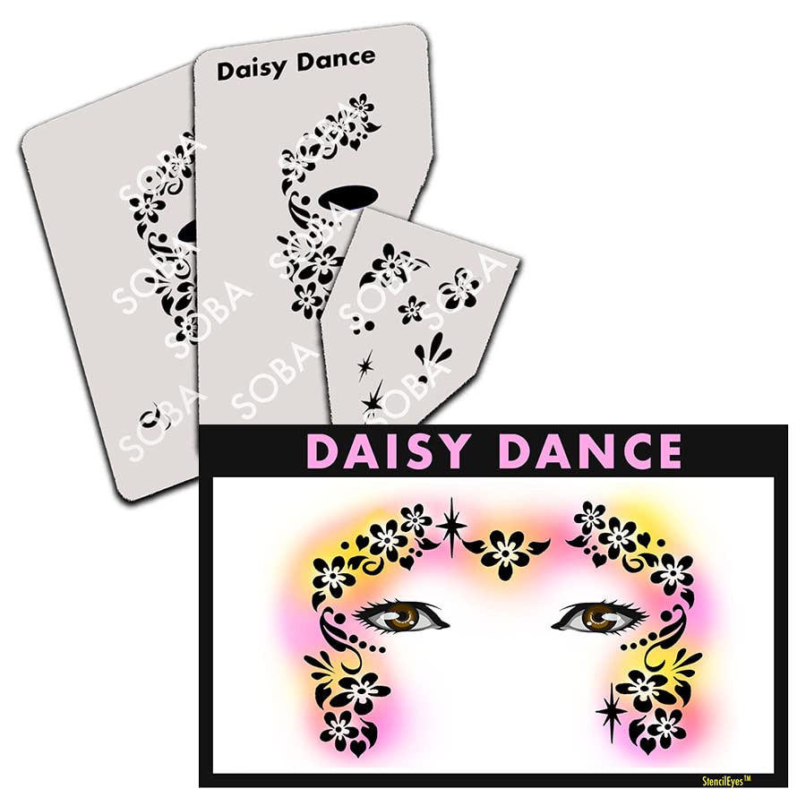Face Painting Stencil - StencilEyes Daisy Dance - Flowers