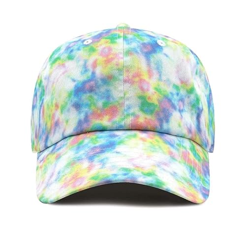 Cotton Baseball Cap Dad Hat – Washed Low Profile Adjustable Hat for Men Women Casual Outdoor Running Golf(2. Tie Dye - 2)