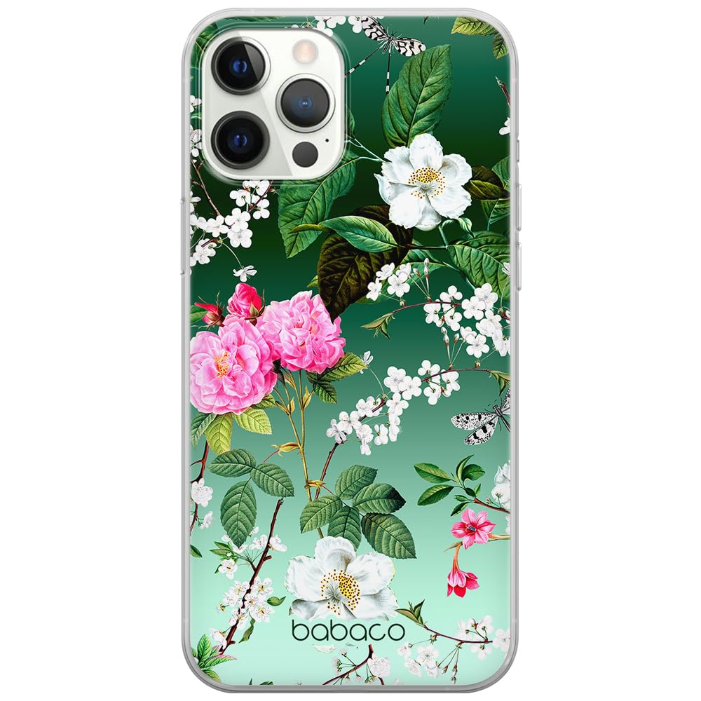 Babaco ERT GROUP mobile phone case for Iphone 12/12 PRO original and officially Licensed pattern Flowers 035 optimally adapted to the shape of the mobile phone, case made of TPU