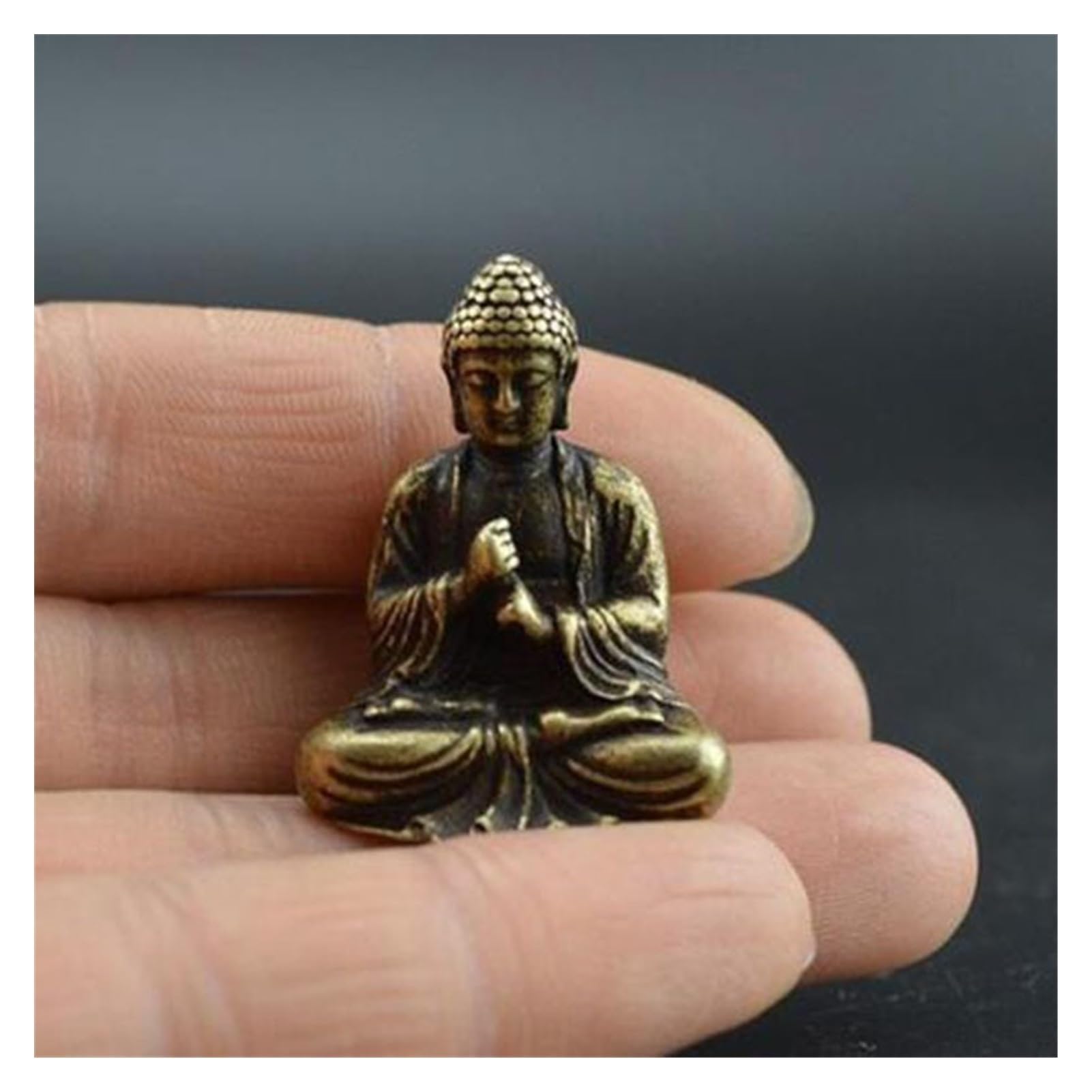Statua Buddy Chiński Buddyjski Brązowy Statua Buddy Posąg Buddy Dekoracyjna Budda Serce Mosiężna Figurka Dekoracyjne Rzemiosło
