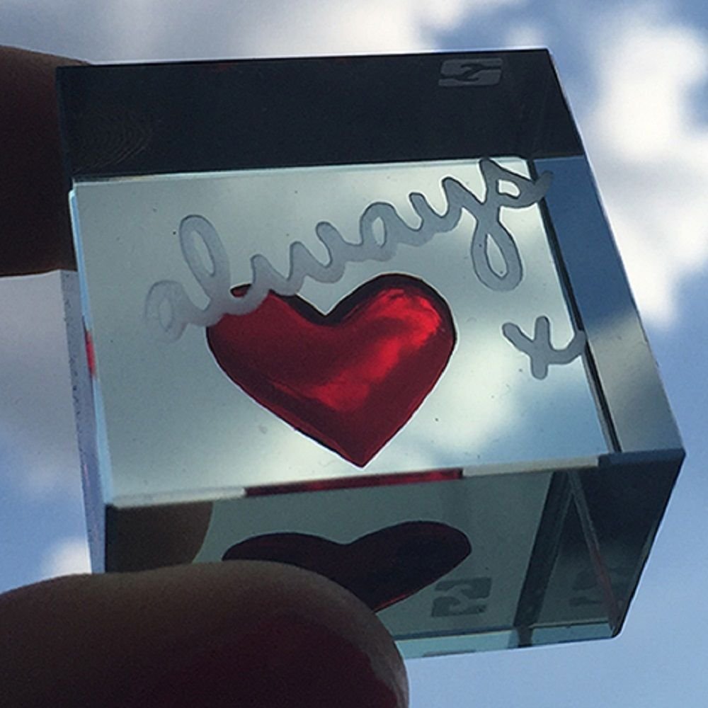 Spaceform Love Always Glass Token Romantic Love Gift Ideas for Her & Him 0334