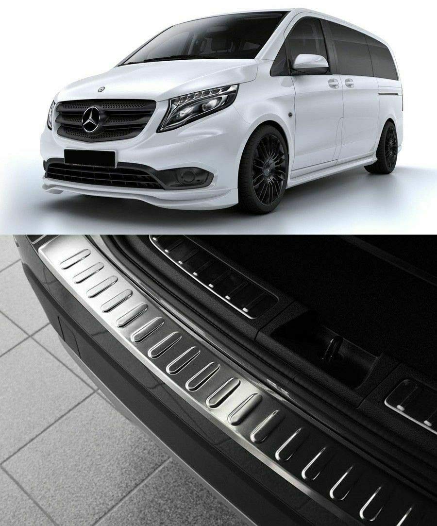 ToFit 2014up for Mercedes Benz Vito W447 Chrome Rear Bumper Protector S.Steel