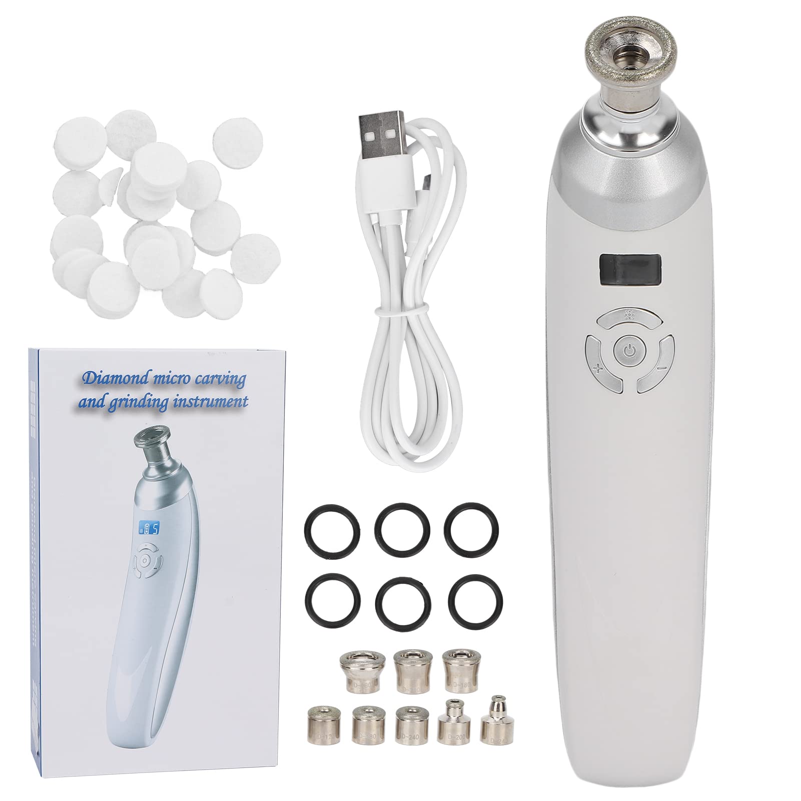 Machine de microdermabrasion diamant tenue dans la main, aspirateur de pores professionnel pour salon de soins de la peau