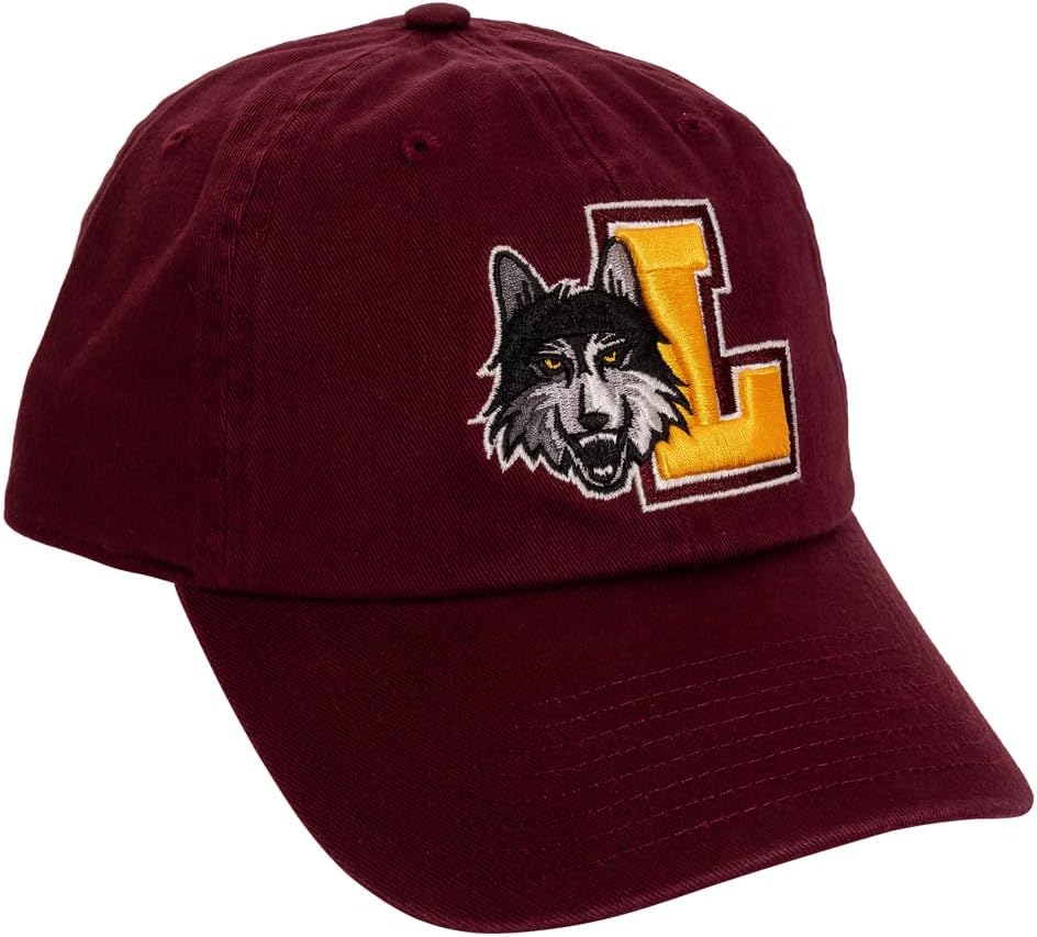 Desert Cactus Loyola University Chicago Baseball Hat LUC Ramblers Brimmed Embroidered Cap Adjustable Cloth Strap Adult (Style B) Red