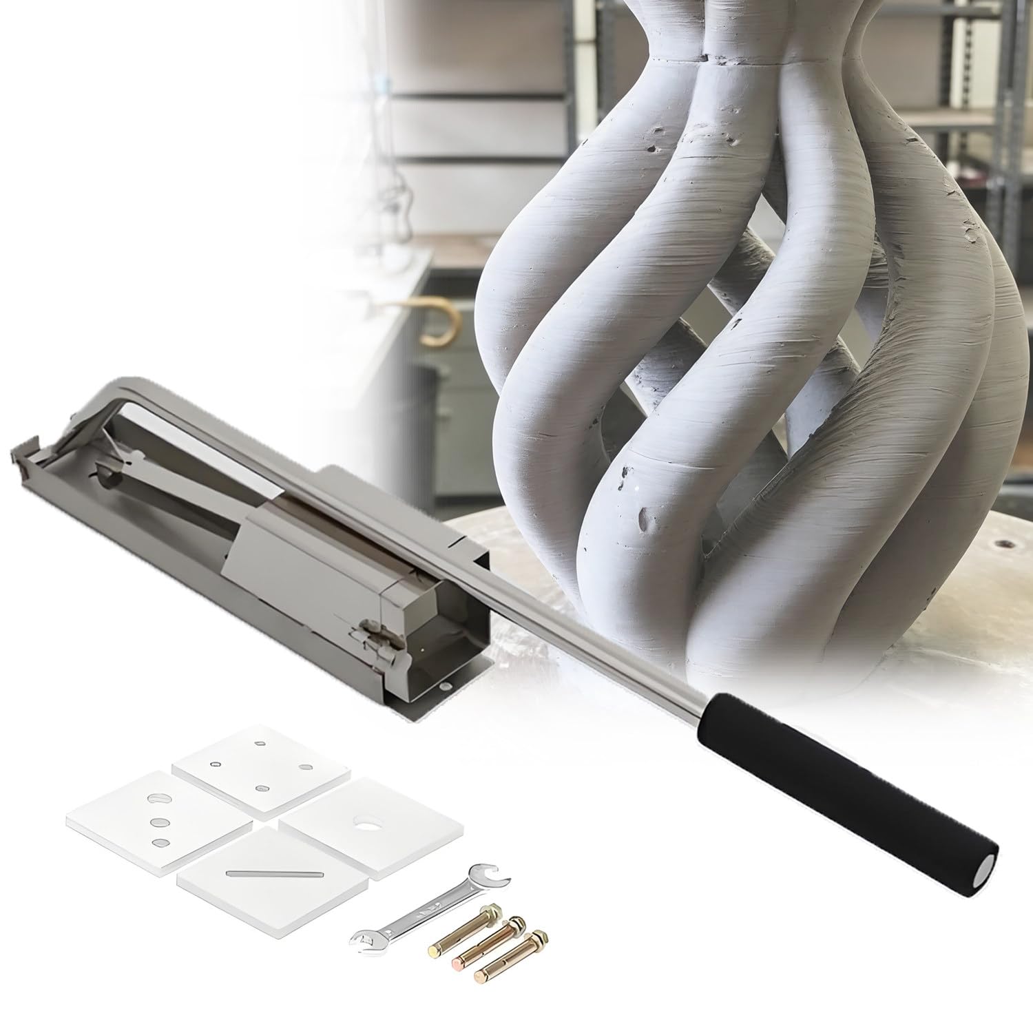 Extrudeuse d'argile murale pour éviter la fatigue en poterie