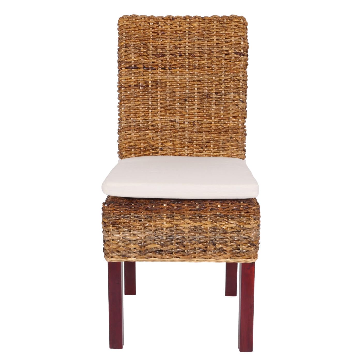 Mendler Set 6X sedie Intreccio di banano Eleganti Soggiorno Sala Pranzo M69 Bali Gambe Chiare con Cuscini