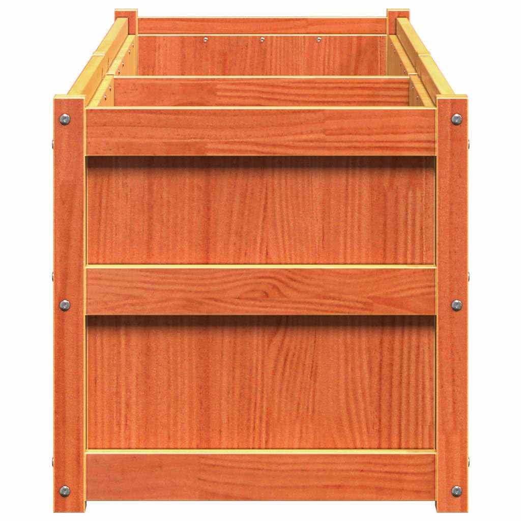 Générique Jardiniere Drewno Sosna Lita 90x50x70 cm Brązowa | Do warzyw Kwiaty Rośliny, Do użytku zewnętrznego Ogród Balkon Patio, Pojemność ogólna
