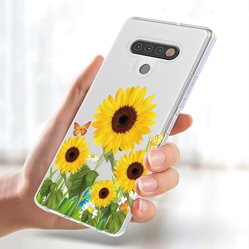 Miniatura 7 de Funda transparente delgada diseñada para LG Stylo 6, absorción de golpes, flexible, suave, de goma de poliuretano termoplástico (TPU) para LG Stylo