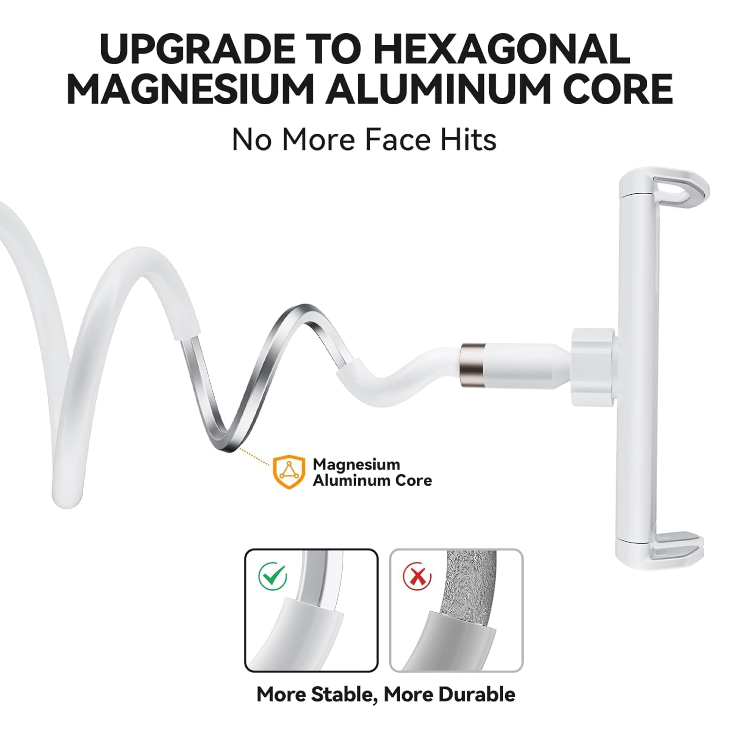 Santiaoniu Gooseneck Tablet Holder, Tablet Stand : Flexible Arm Clip Mount Compatible with iPad mini Pro Air, Kindle, Switch, Galaxy Tabs, More 4.7-11