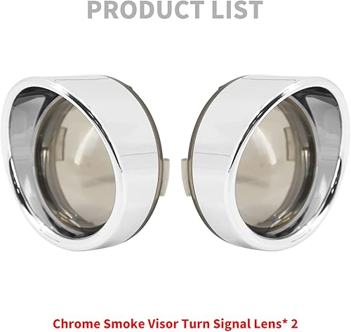 Miniatura 5 de Fundas para Señales de Giro de Motocicleta con Viseras y Bisel Compatibles con Harley Dyna Sportster Softail Touring Street Glide Road King