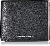 Tommy Hilfiger Cartera de Monedas y Solapa Corporativa, Hombre, Black, One Size