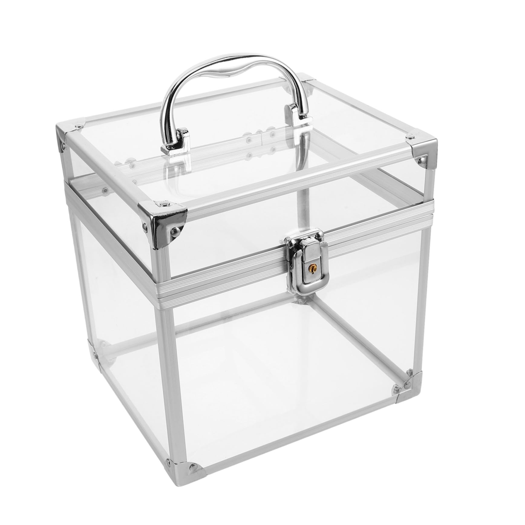 Ciieeo Organizer da Scrivania Protegge Dalla Polvere Elegante e Capiente in Acrilico Scatola Porta Vinili con Maniglia per Dischi e Cd per Spazi Ricreativi e Camera da Letto