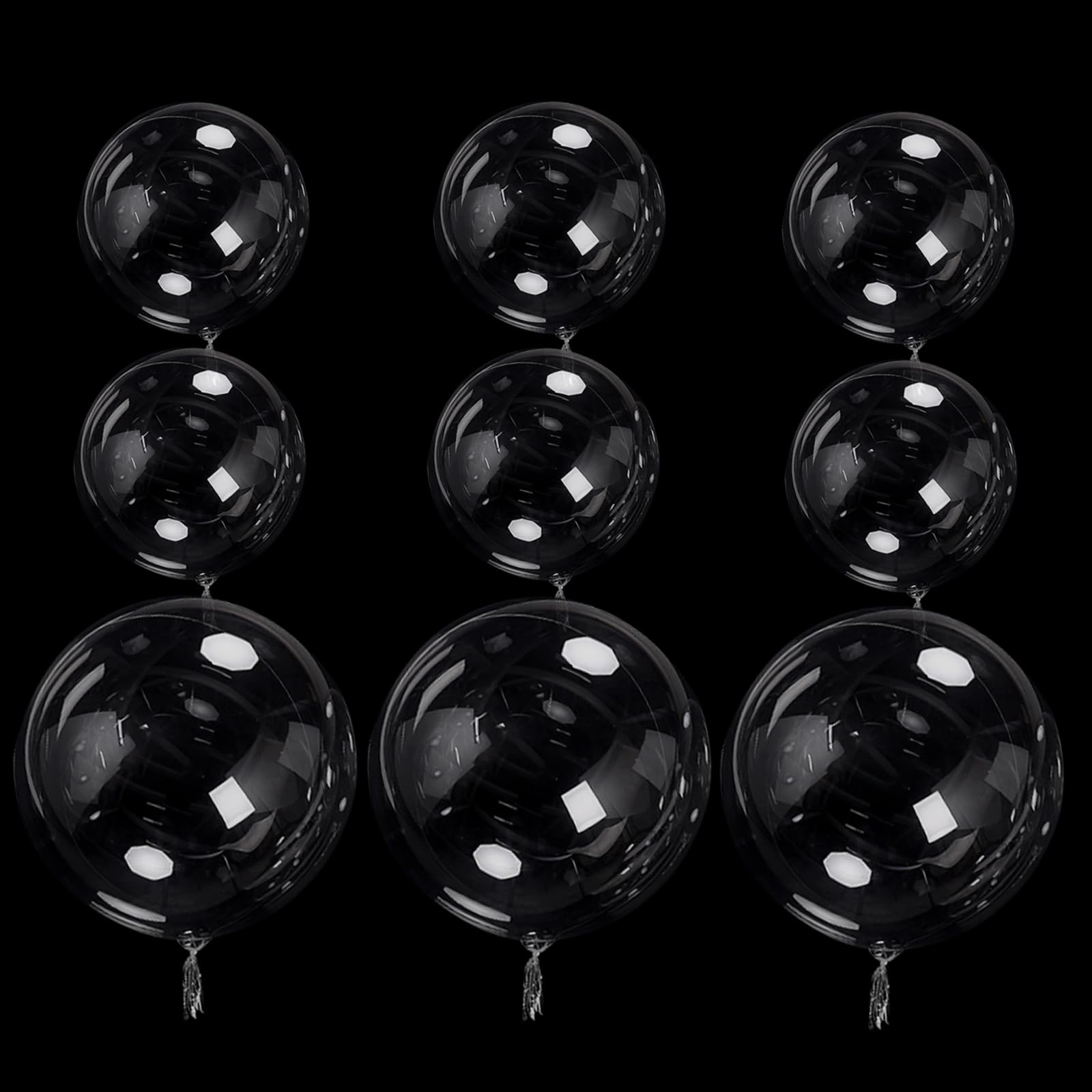 25 Pcs Transparent Bobo Balloons Birthday Party Wedding Balloon Arch Decorations(8 Inch,12 Inch)