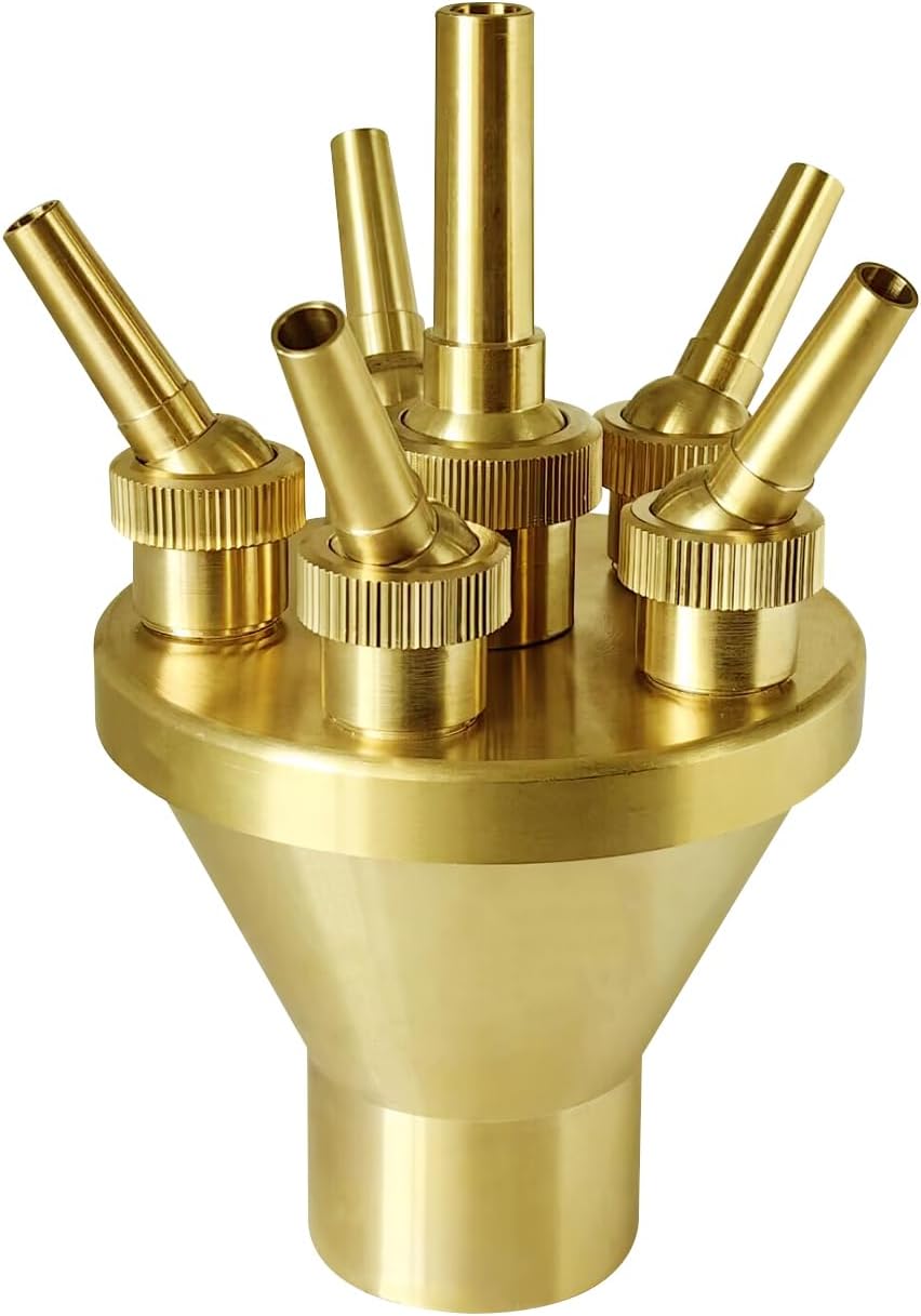 Fountain Nozzle Heads, Multi-Jet Column or 3-Layer Flower Water Pond Spray Head for Garden & Park Fountain Pool T-F1T-P (1 Inch - DN25)