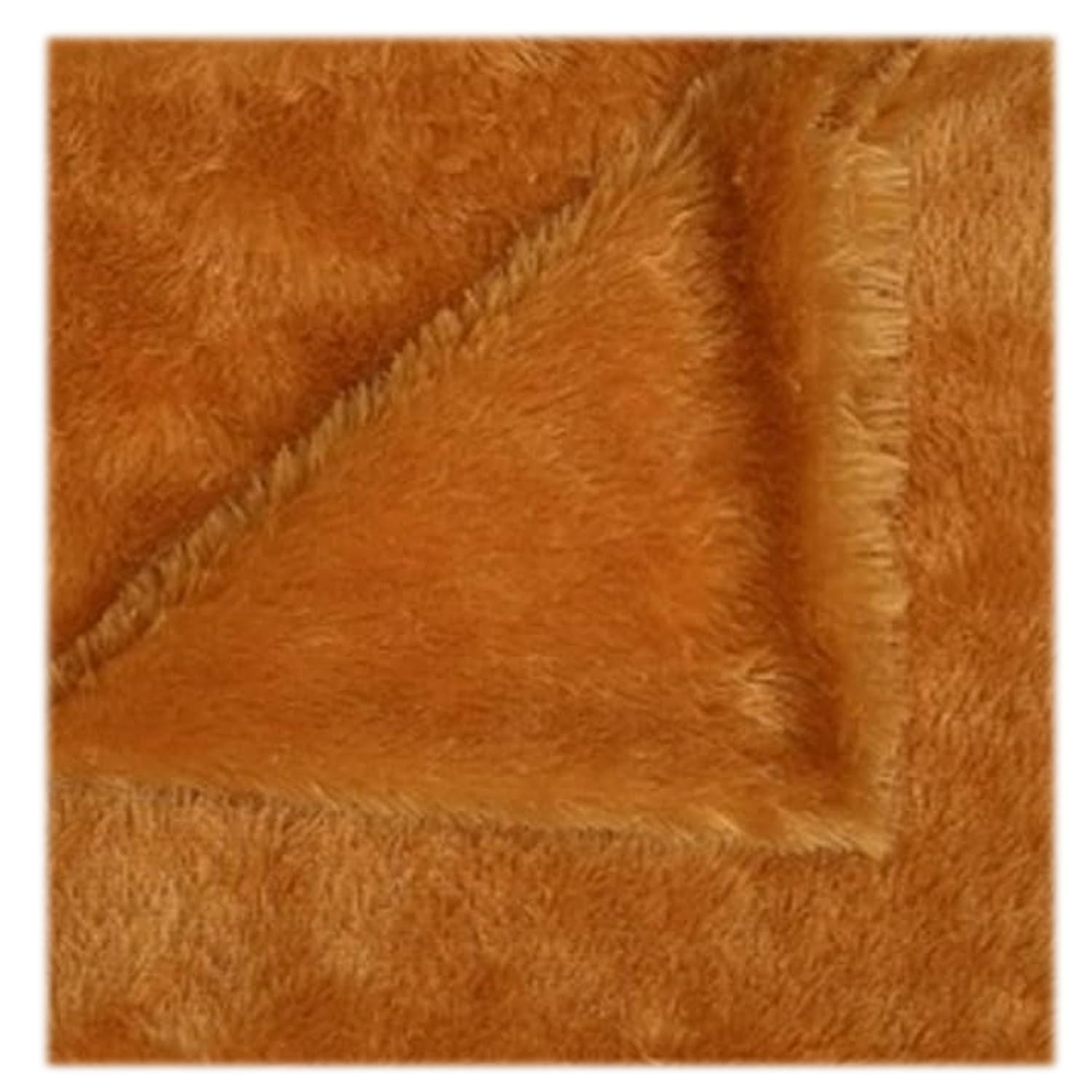 Prokart Soft Faux Fur Fabric Cloth – 60 Inch Wide Pana | Fur Fabric Decorative Cloth for Crafting Soft Toys, Fancy Dress, Baby Photoshoot, Wedding Mandap & Party Décor (Mustard, 1 Mtr)