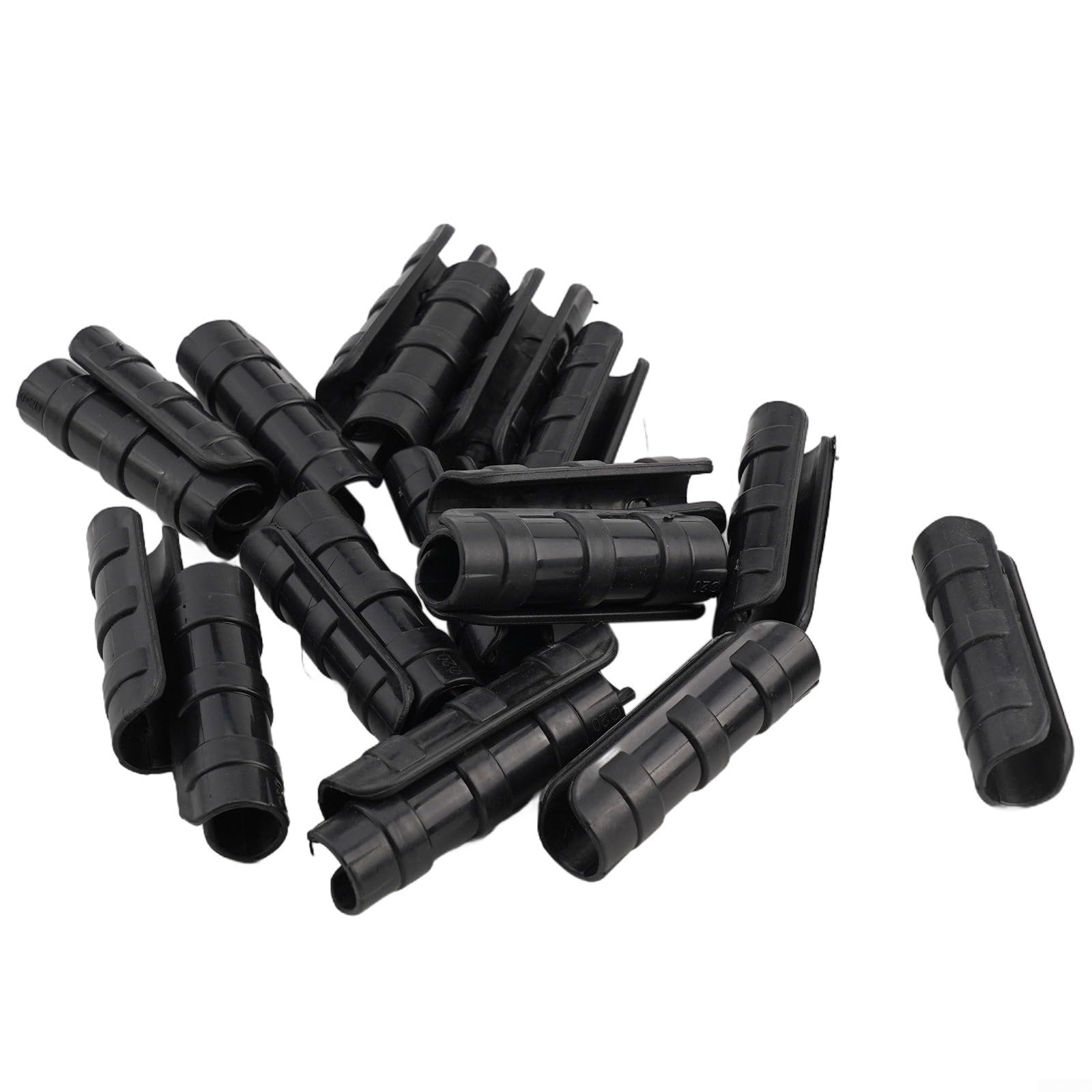 NiuLumea 20pcs Black Greenhouse Clamps Compatible with 20-32mm Frame Pipes, ABS+PC Film Holder Outdoor Garden Tunnel Hoops(20mm)