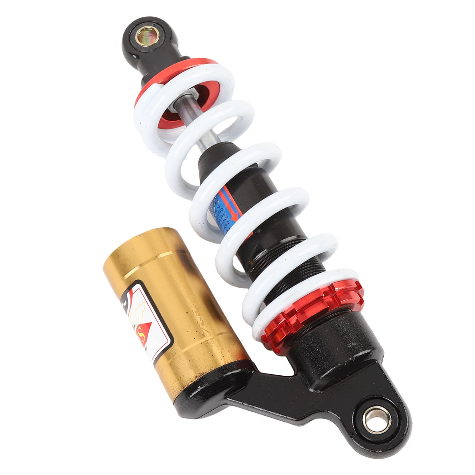 Dilwe 250mm Regulowany Amortyzator Motocyklowy Amortyzator Zawieszenia Sprężynowego ze Stopu Aluminium 10mm Otwór Montażowy Regulowane Tłumienie dla Quada ATV Motor Terenowy Gokart Skuter