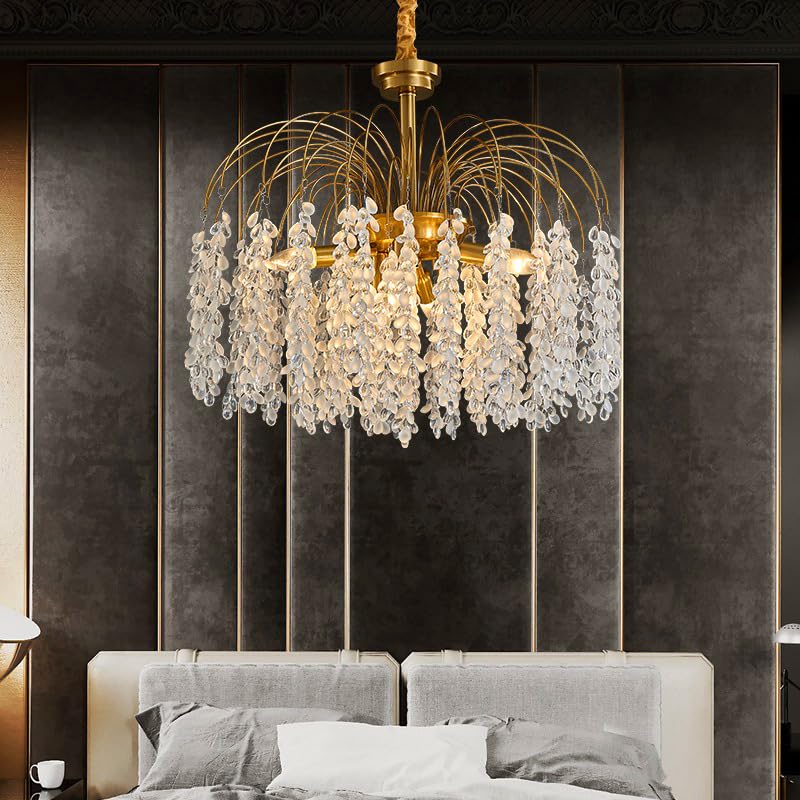 Suspension salle à manger dorée 45cm pour illuminer vos dîners