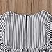 Lefyira Baby Girl Stripe Top Blouse Autumn Ruffle Sleeve Shirt Casual Clothes (6-12 Months, Black+White)