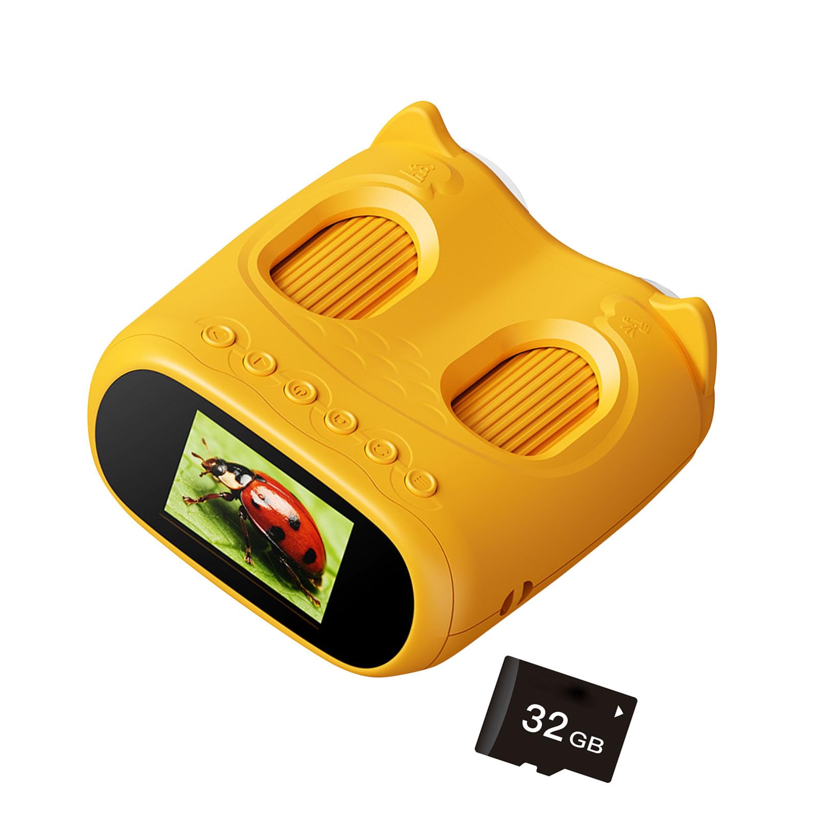 Zepfjhe Yellow Multifunctional Science Tool Microscope With 4K Camera 32Gb Memory Rechargeable For Kids Beginner Learning Intelligent Rechargeable Microscope