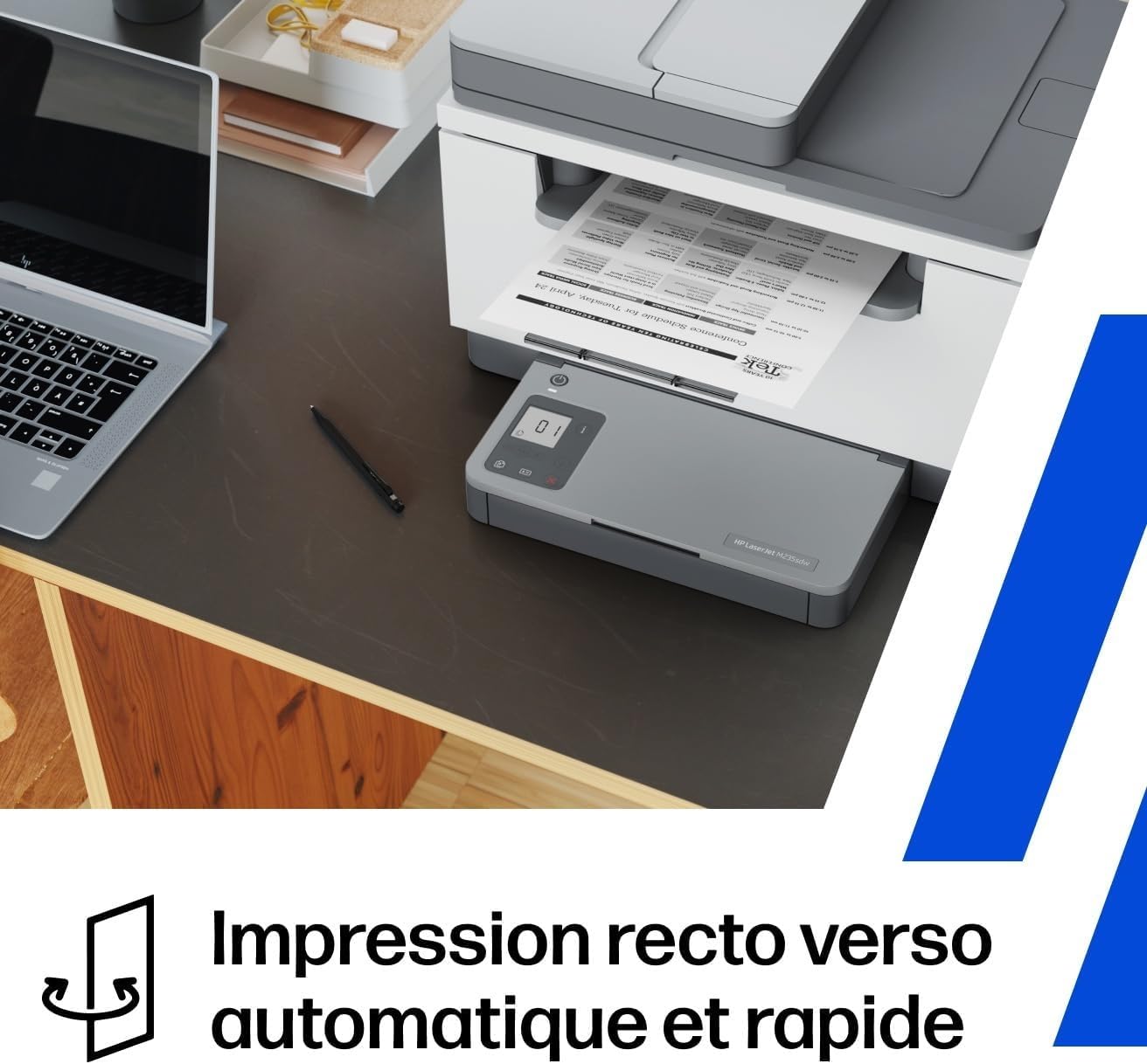 HP LaserJet M235sdw Imprimante Multifonction A4 Recto/Verso Automatique Noir et Blanc 27 ppm Wi-Fi Ethernet USB ADF Écran LCD Grise