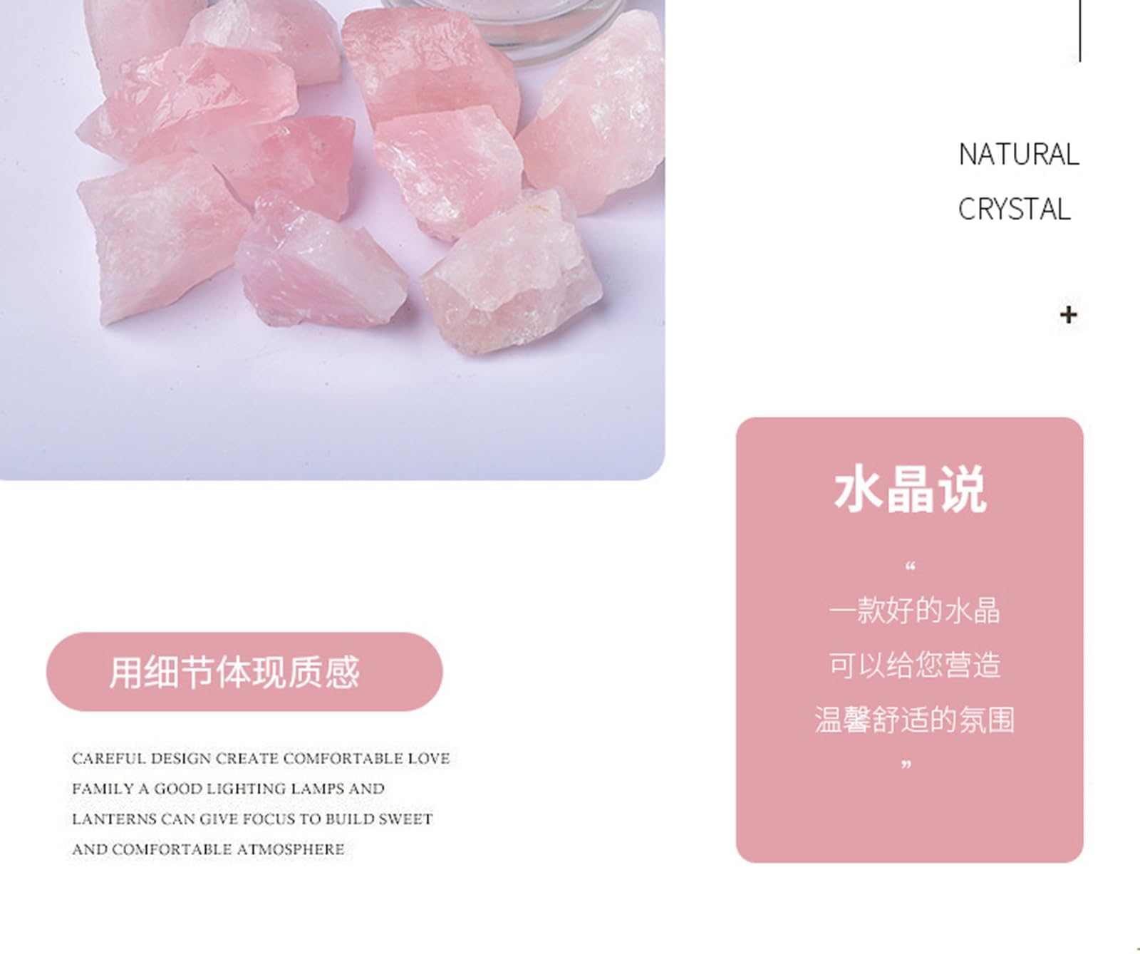 Pietre grezze di Quarzo Rosa Naturale – Pietre per diffusori di aromaterapia,