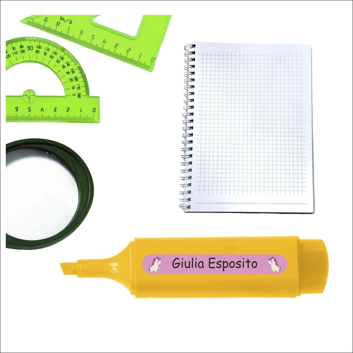 Etiquetas Personalizadas Con Nombre JINTORA - Pack De 69 Pegatinas Para Niños, Colegio Y Material Escolar