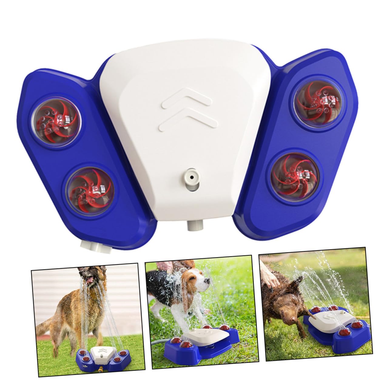 Jouet Arroseur pour Chien Multifonctionnel pour Jeu et Bain Bleue